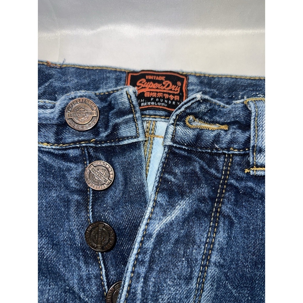VERY RARE SUPER DRY VINTAGE DENIM JEANS JAPAN STYLE Y2K 90s Men's 30x34 - Picture 2 of 8